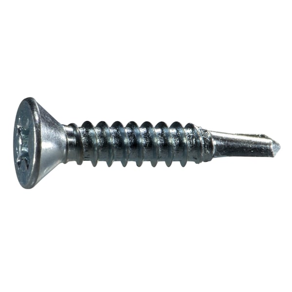 Midwest Fastener Self-Drilling Screw, #12 x 1-1/4 in, Zinc Plated Steel Flat Head Phillips Drive, 25 PK 931432 - main